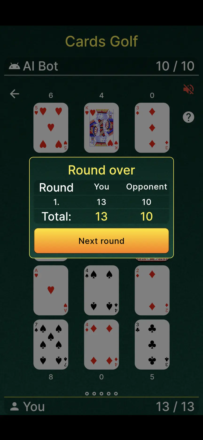 Cards Golf Screenshot 3